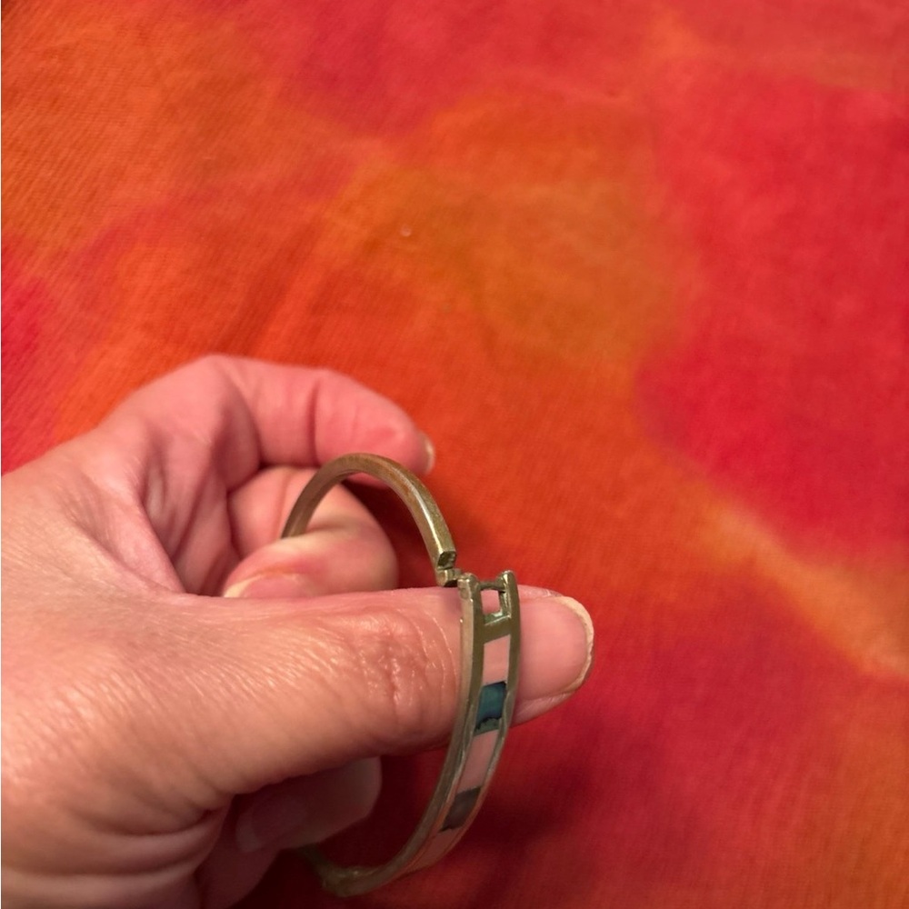 Colorful Inlay Bangle Bracelet - Picture 3 of 5